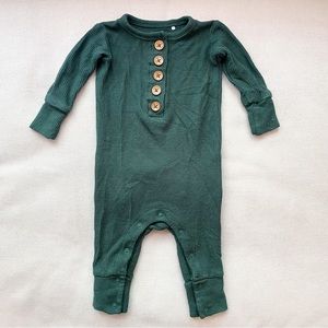 Posh Peanut waffle ruffle jumpsuit/romper